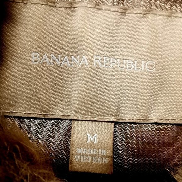 Banana Republic Women's M Fuzzy Furry Brown Vest - Picture 10 of 10